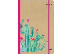 Ημερολόγιο ημερήσιο NEXT Trends flexi με λάστιχο 14x21cm 2023 Cactus